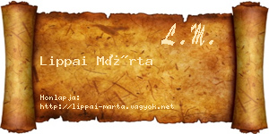 Lippai Márta névjegykártya
