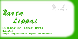marta lippai business card