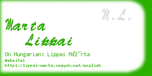 marta lippai business card